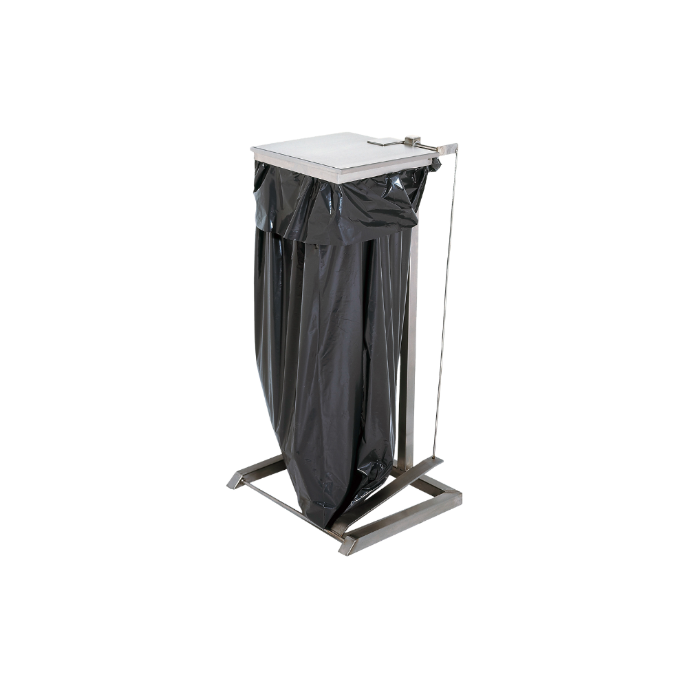 Support sac poubelle inox