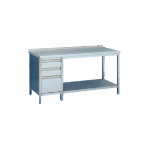 Table de travail ouverte avec tiroirs sur la hauteur