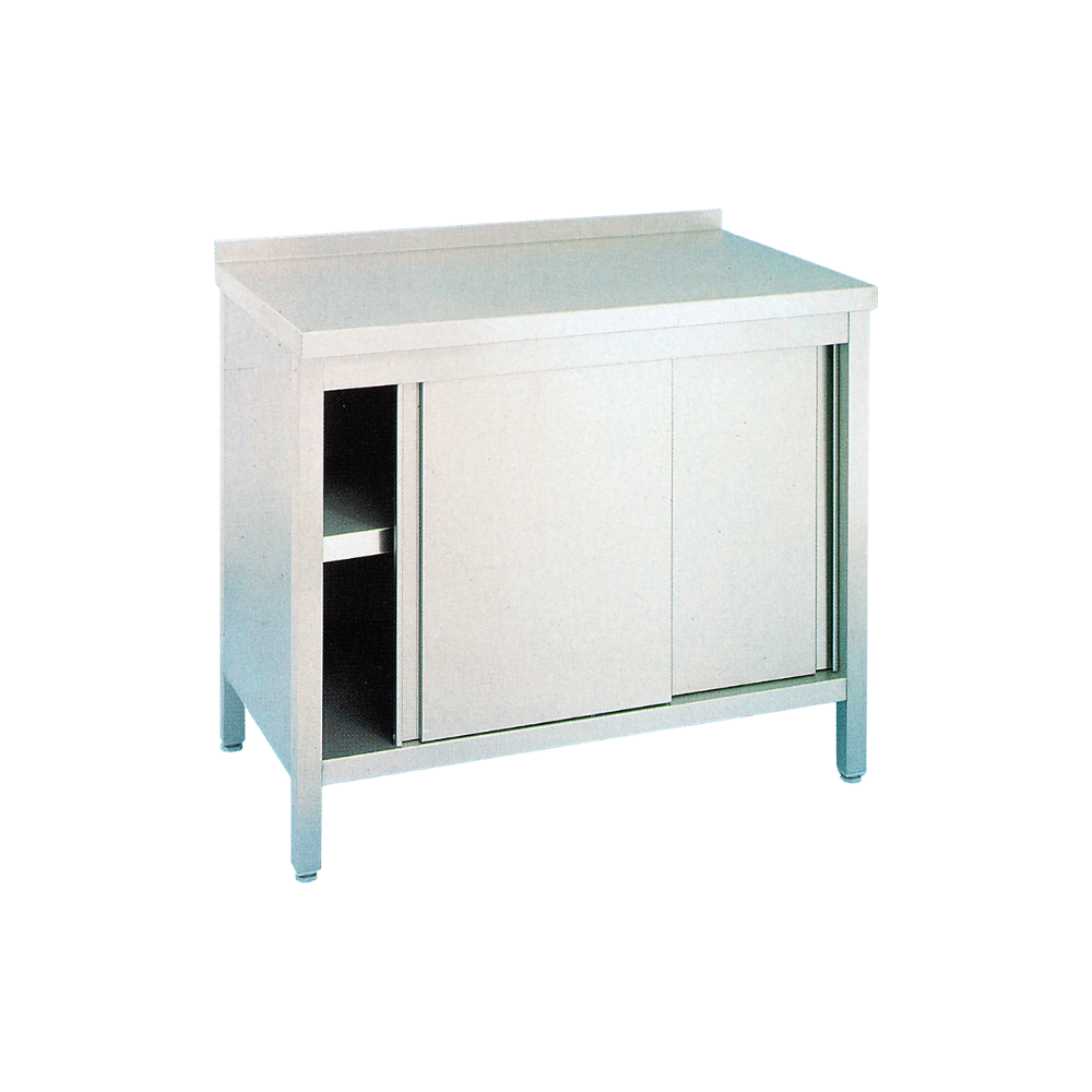 Table armoire avec portes coulissantes
